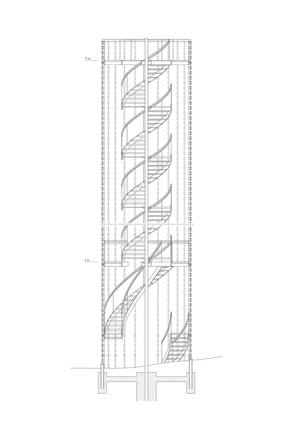 Schnitt Turm