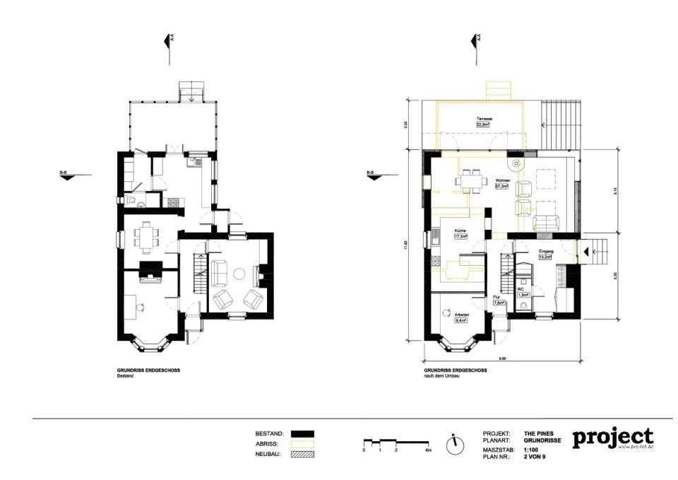 Grundriss EG - vorher/nachher