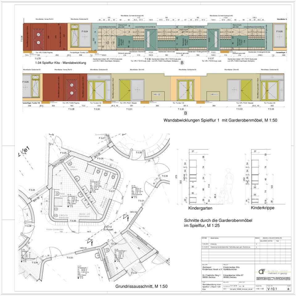 Wandabwicklungen+Grundriss_Spielflur+Waschraum