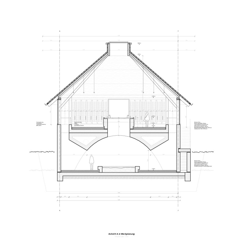 Wasserhaus Schnitt A-A