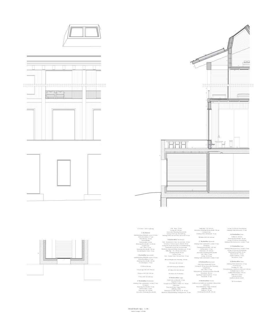 Detailschnitt Hotel  | 1.50