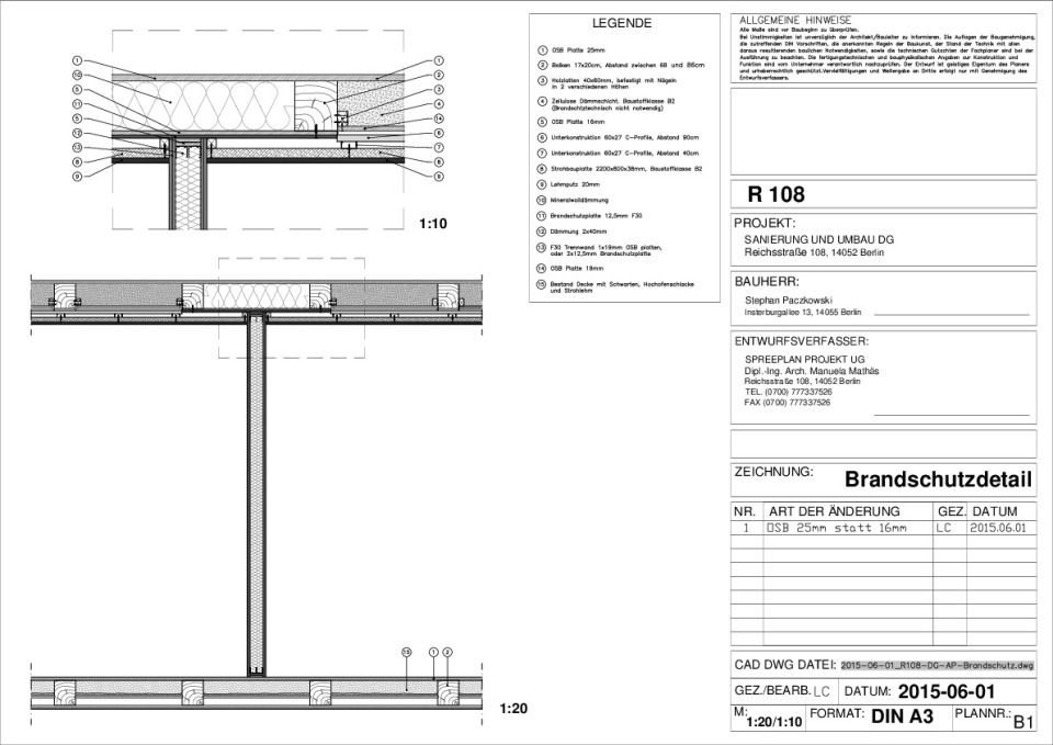 Brandschutzdetail mit Naturbaustoffen