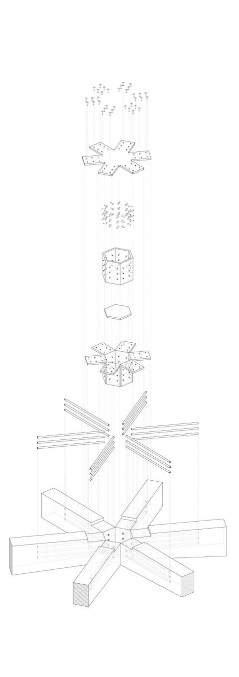 Axonometrie Tragwerksdetail