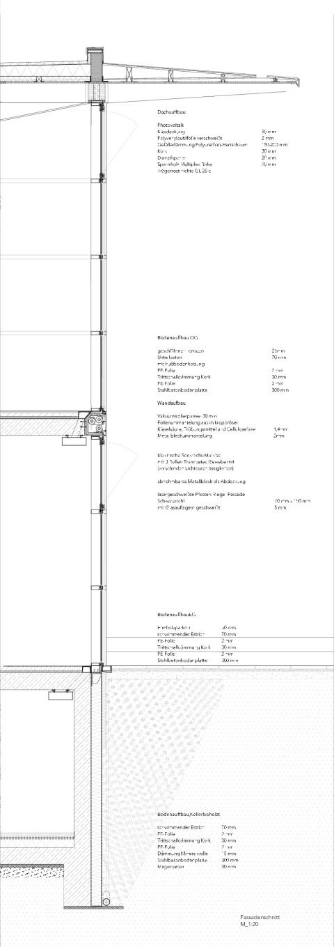 Detailschnitt M 1:20
