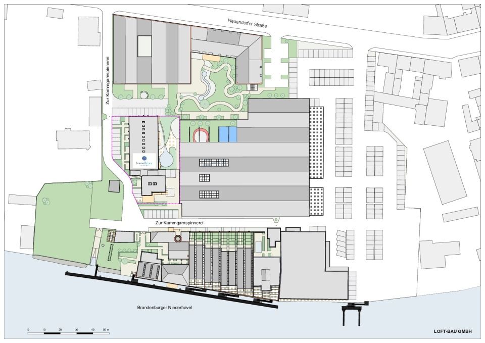 Lageplan Kammgarnspinnerei