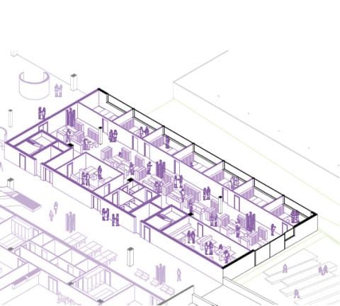 Detailausschnitt 1.OG Co-Working