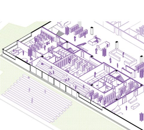 Detailausschnitt 1.OG Mediathek