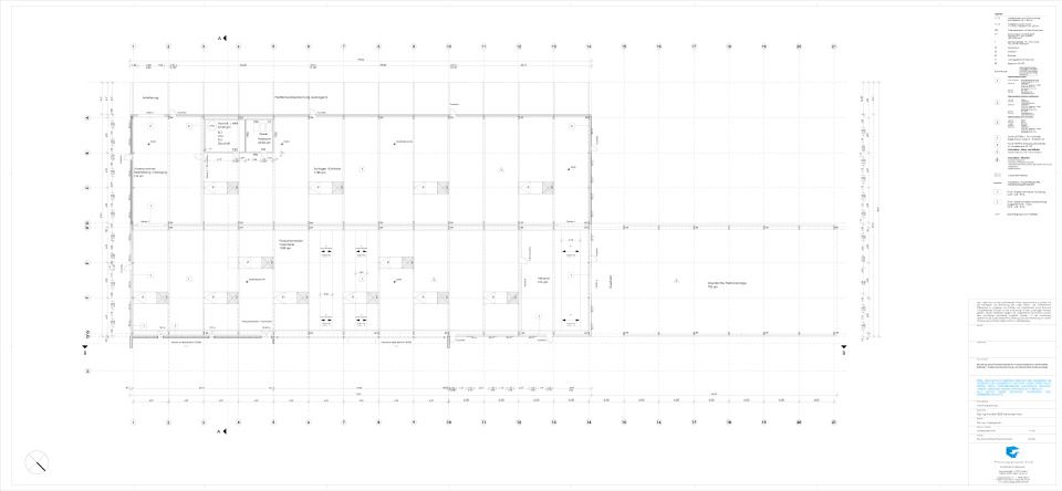 Grundriss Produktionshalle / Kalthalle