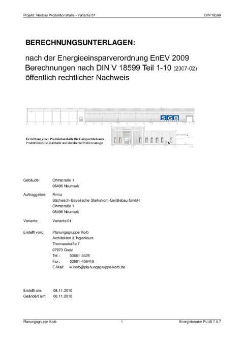 DIN18599 Berechnung