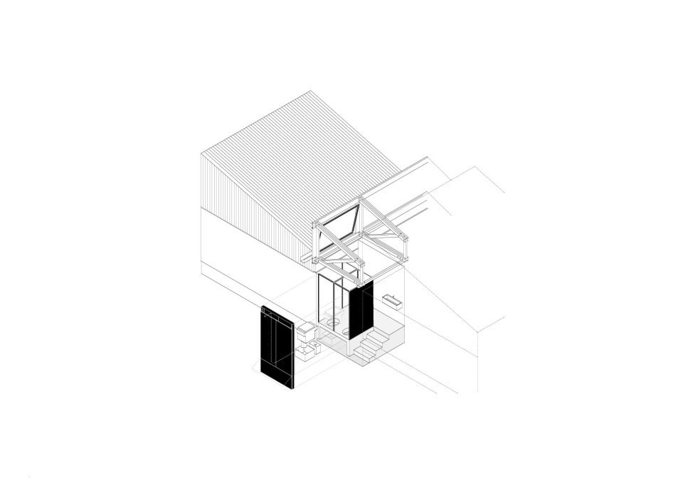 Axonometrie Trockentoilette