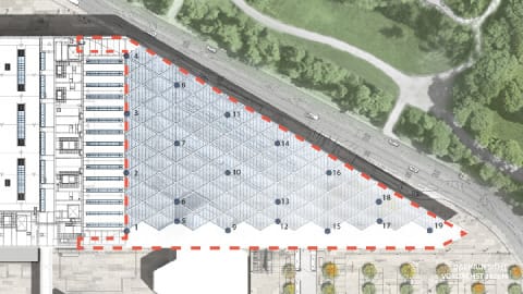 Neue Messe Süd, Messe Düsseldorf, Dachaufsicht