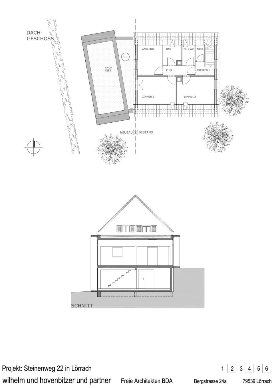 Grundriss DG, Schnitt