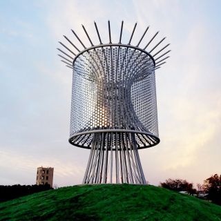 Windkreisel Skulptur in Texas