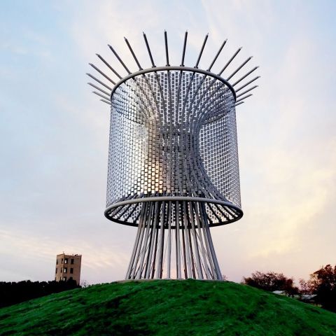Windkreisel Skulptur in Texas