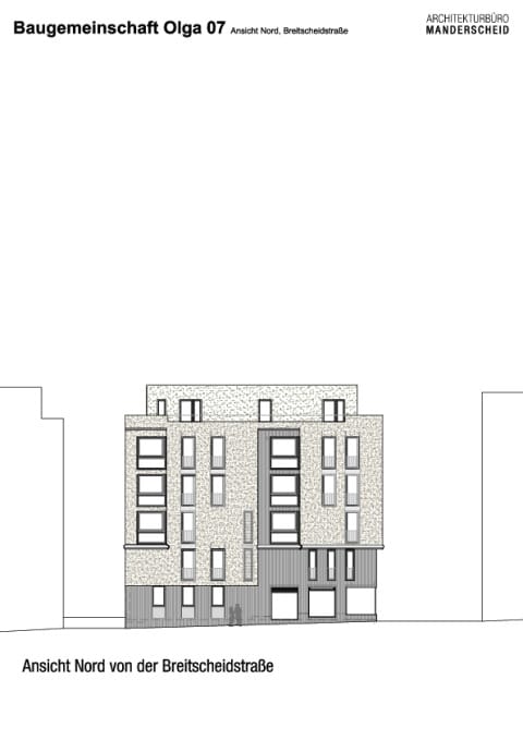 Ansicht Nord, Straßenfassade