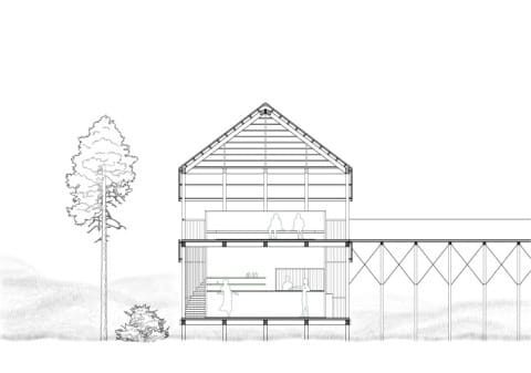 Pavillon - Schnitt