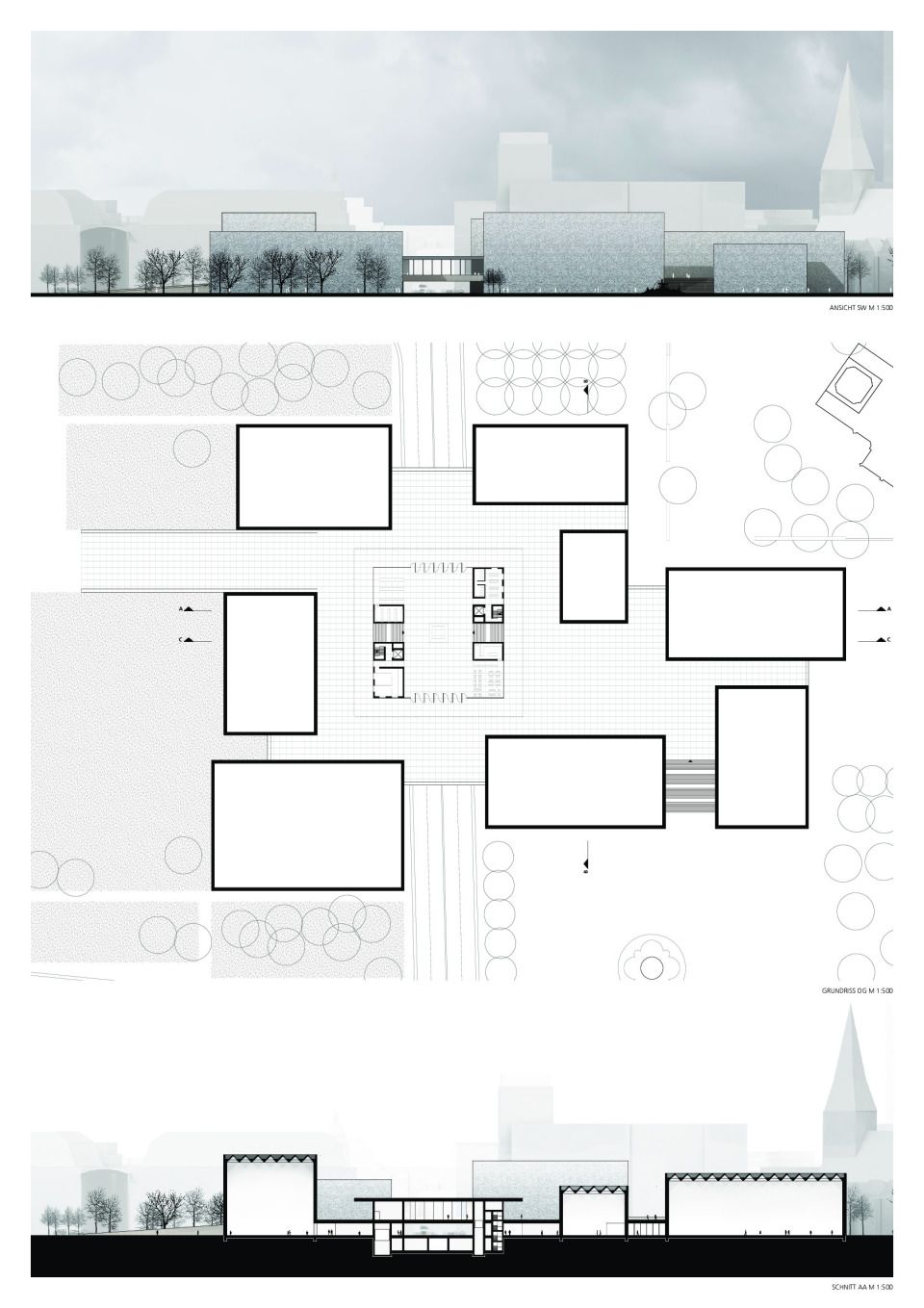 Grundriss Ansicht Schnitt 1