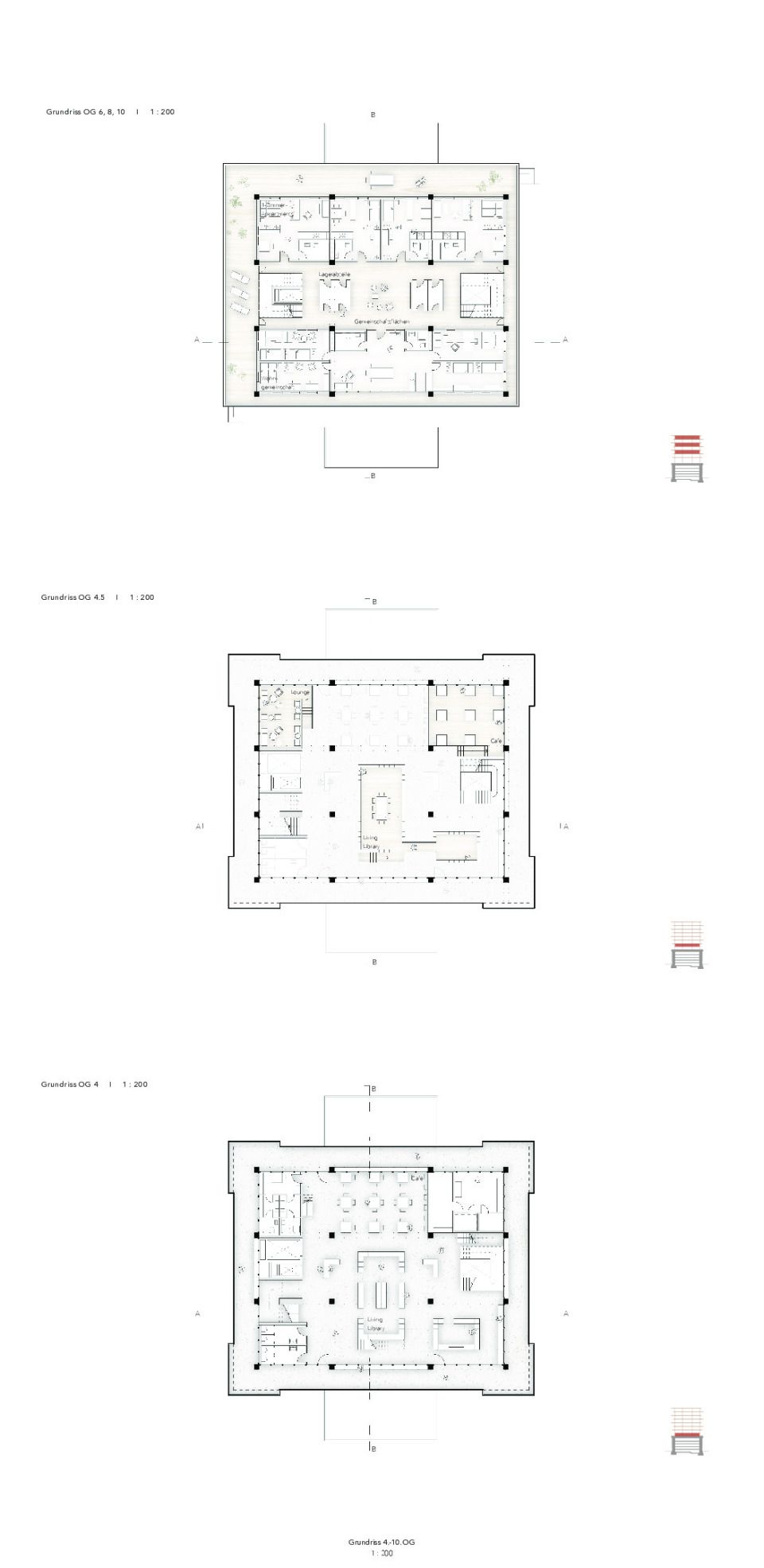 Grundriss OG IV-X