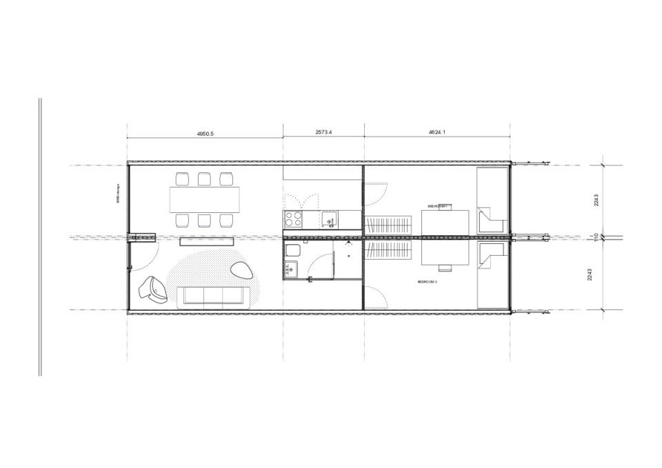 Grundriss Double Container