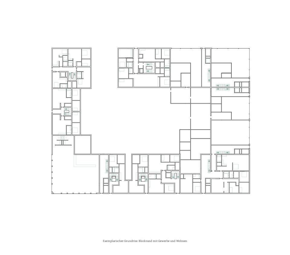 Exemplarischer Grundriss - Blockrand