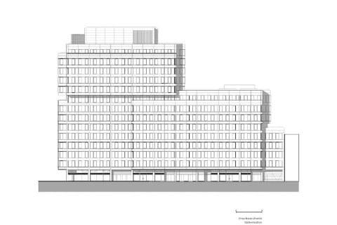 Ansicht der nördlichen Fassade