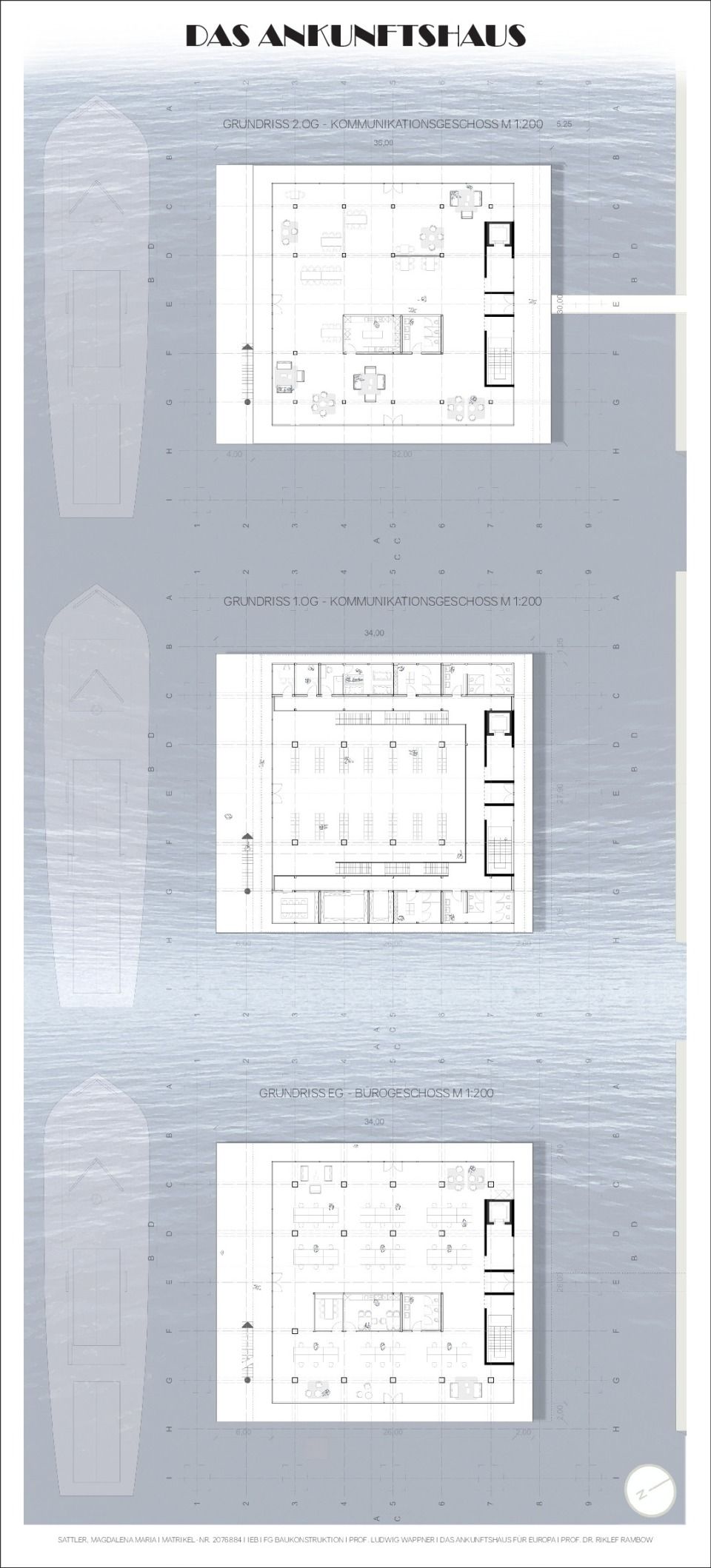 Das Ankunftshaus - Grundrisse EG/1.OG/2.OG