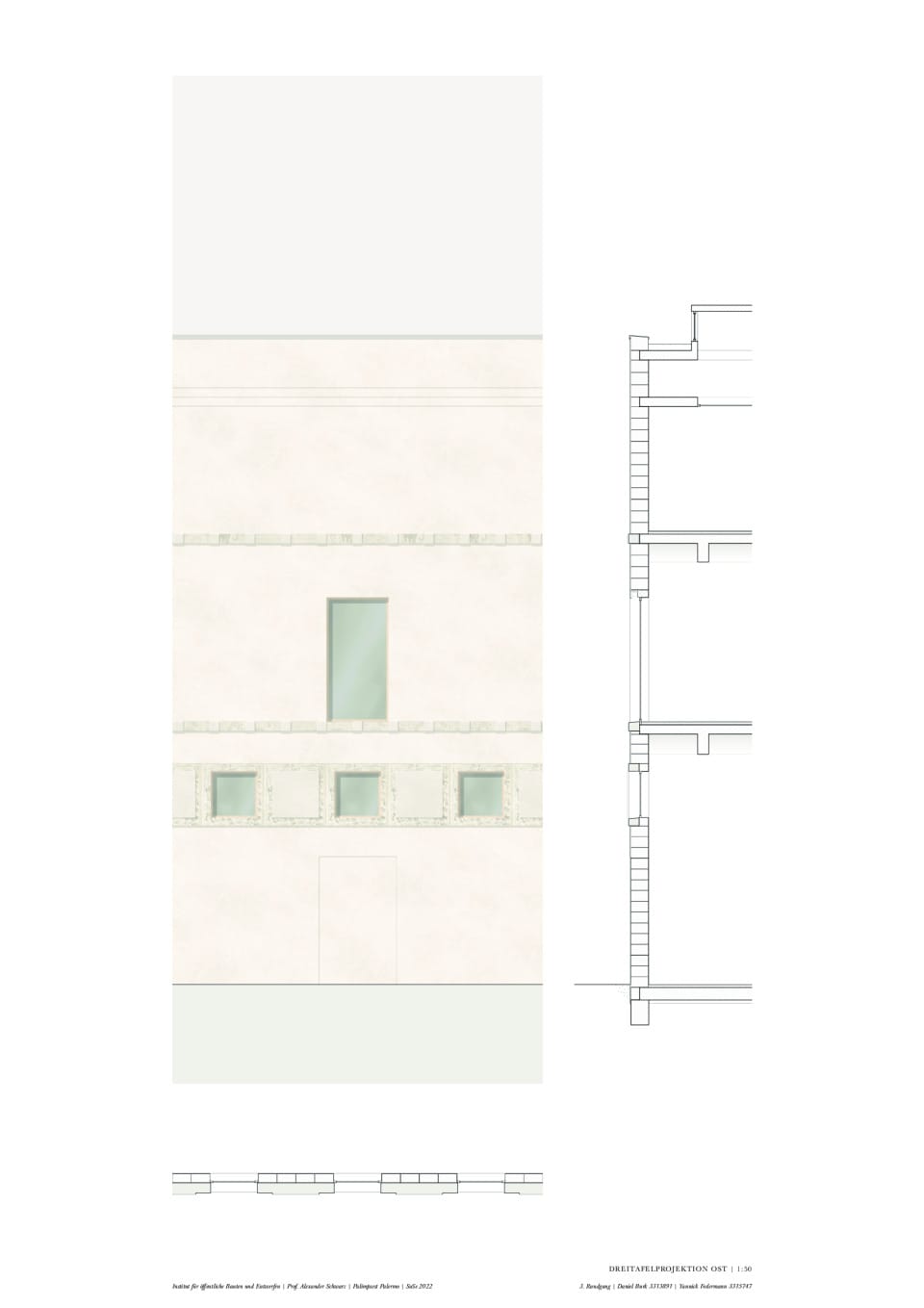 Fassadenansicht Erweiterungsbau