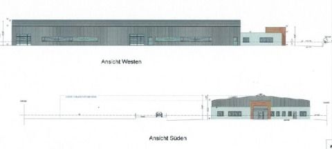 Ansichten Westen und Süden; Grafik: IPT-Hülsen