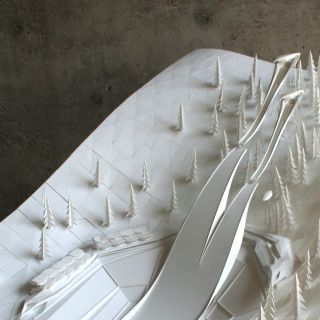 Designstudie Skisprungschanze