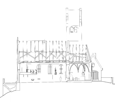 Längsschnitt Kirche