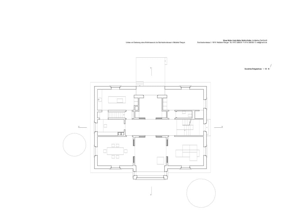Umbau und Sanierung einer Villa aus den 1930 er Jahren Erdgeschoss