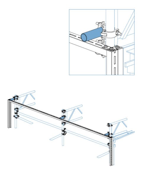 detail befestigung glasrahmen