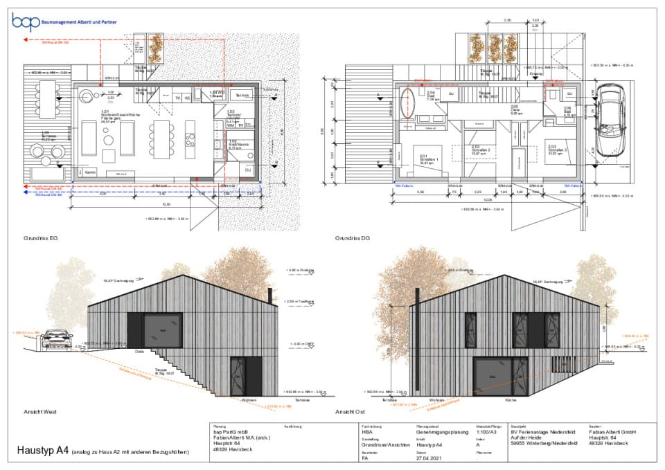 Haus Maxim_Grundrisse & Ansichten