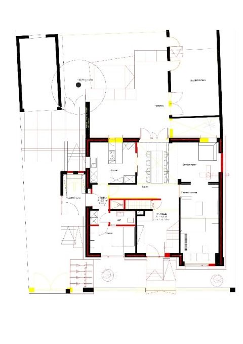 Grundriss EG der Sanierungmaßnahmen