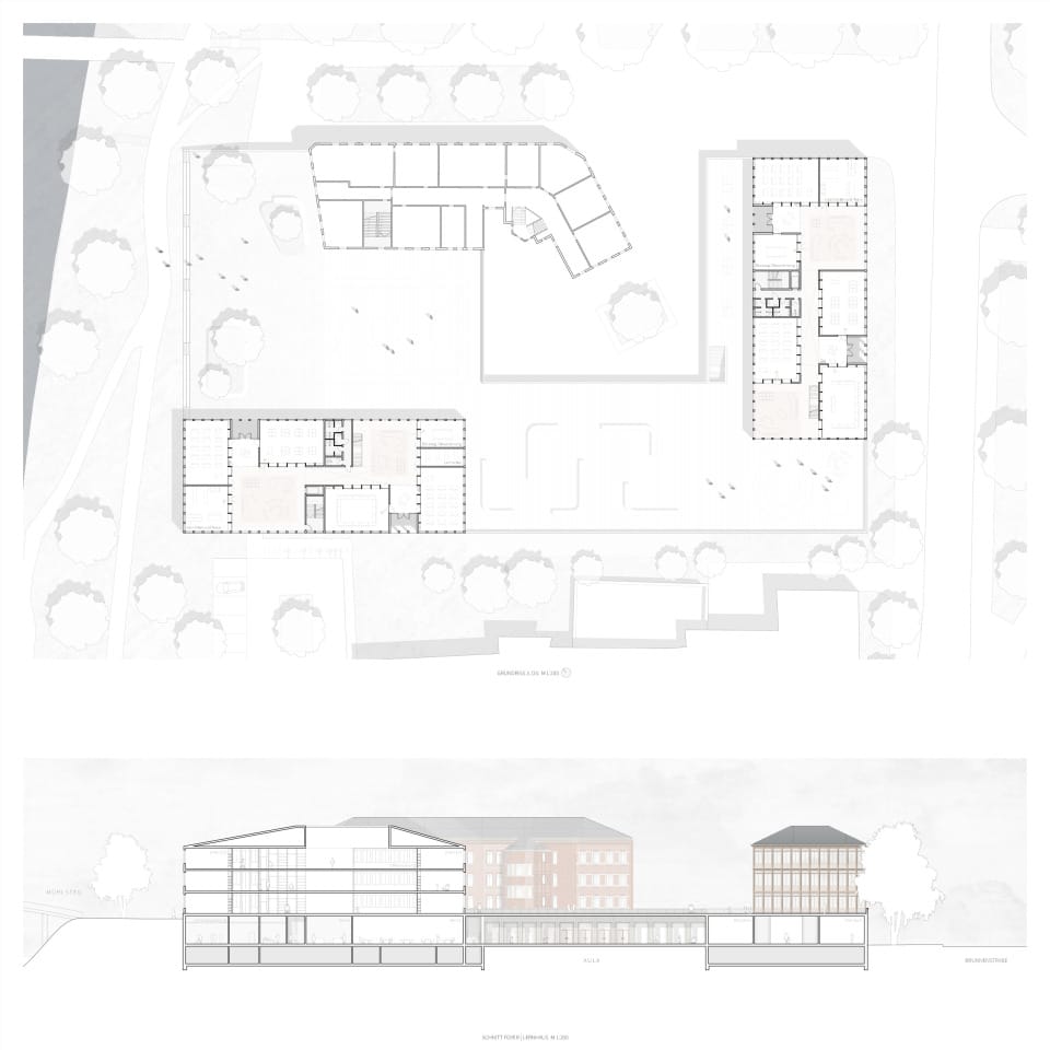 3. Obergeschoss Grundriss und Ansicht