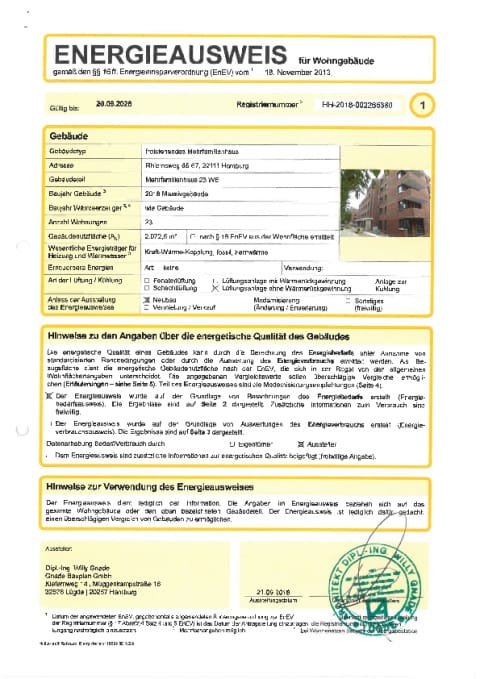 Energieausweis Haus 1