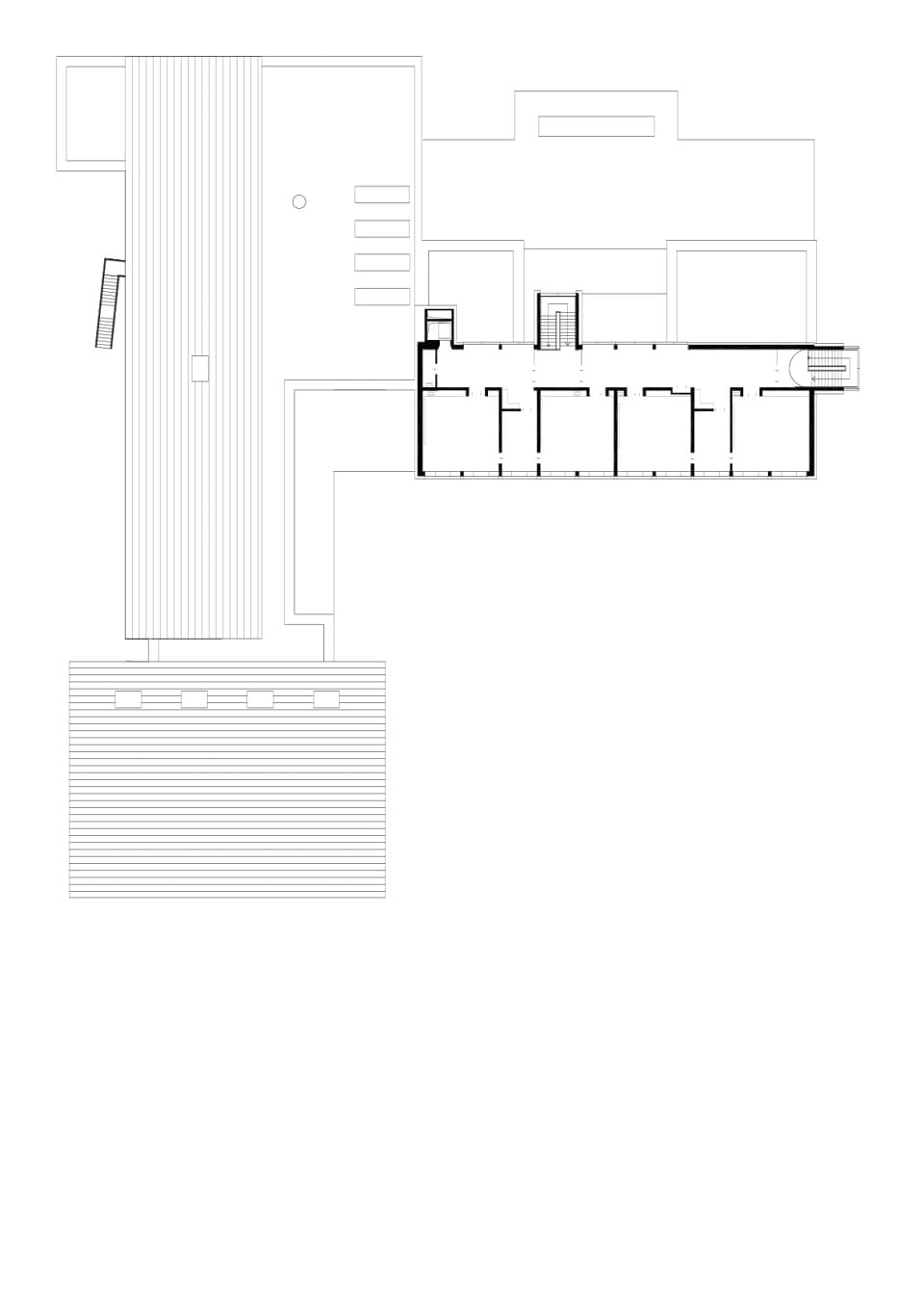 LVR Kurt-Schwitters-Schule Düsseldorf | Grundriss 2.OG (Dachaufsicht)