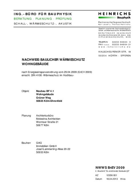 Wärmeschutznachweis