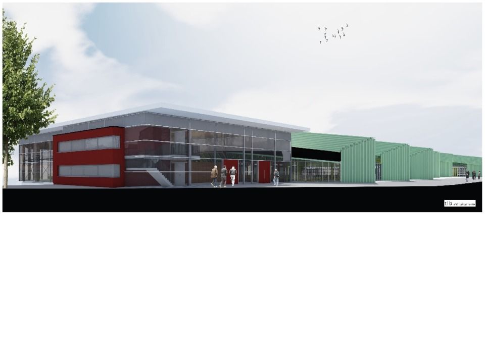 Helmut Körnig Halle mit neuem Anbau