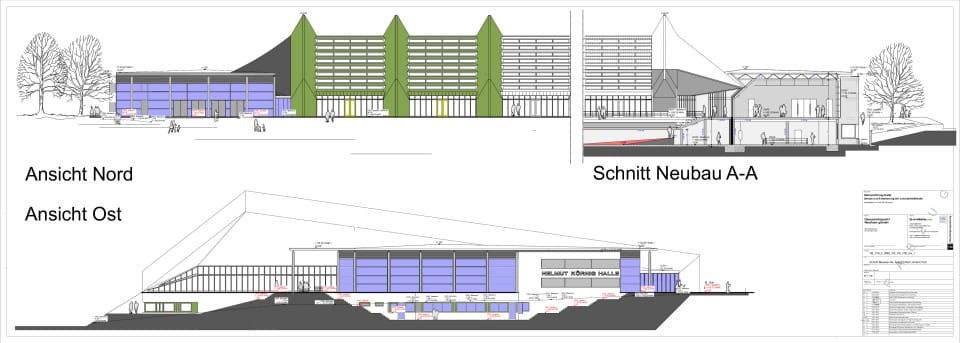 Anbau Schnitte Ansichten