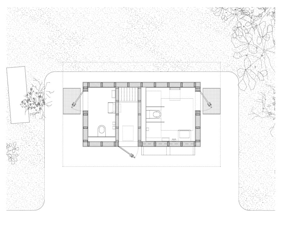Grundriss Parktoilette im Park an der Ilm