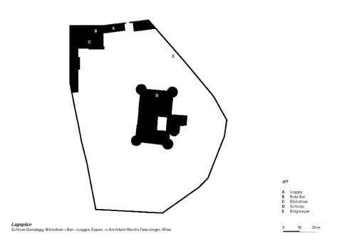 Schlossbibliothek Gandegg - Lageplan