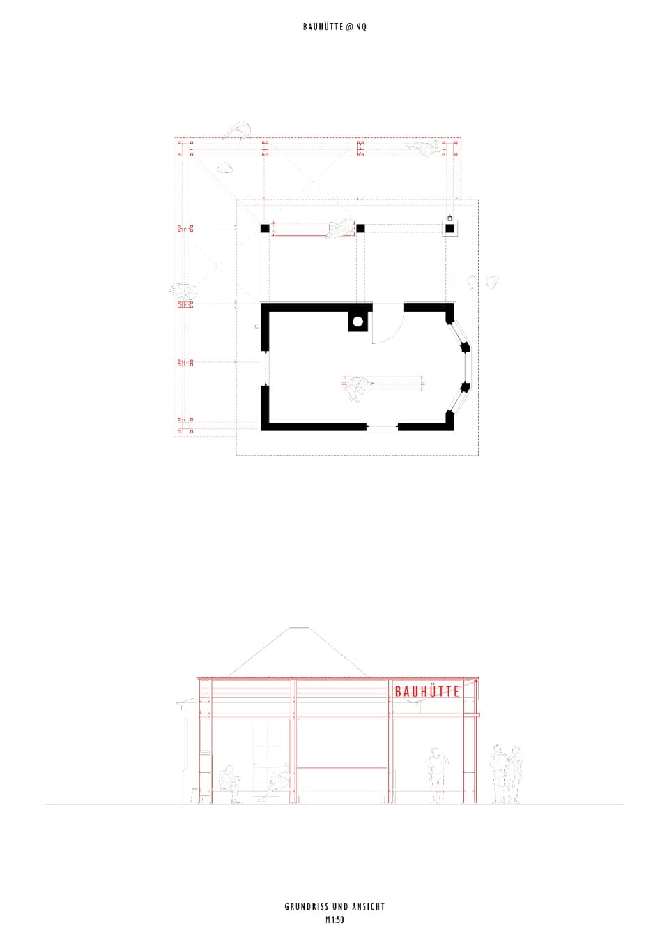 Grundriss und Ansicht