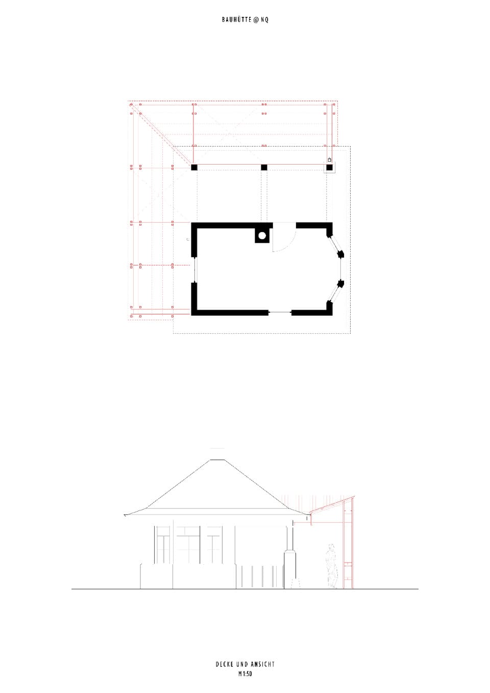 Grundriss und Ansicht