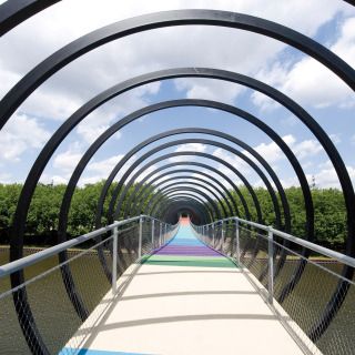 Fußgänger- und Fahrradbrücke in Oberhausen