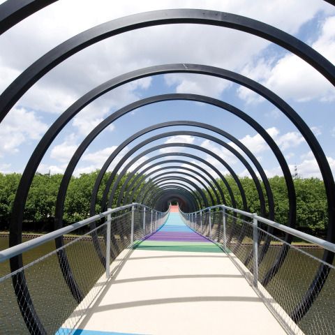 Fußgänger- und Fahrradbrücke in Oberhausen