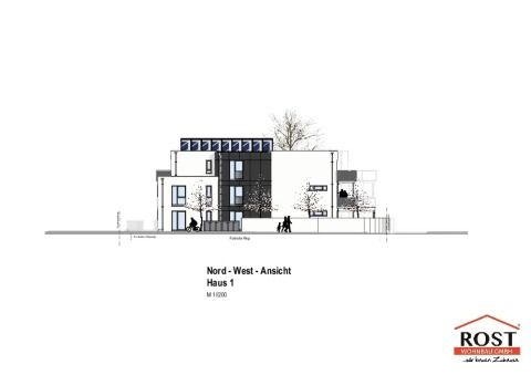 Nord-West Ansicht Haus 1