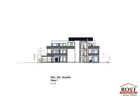 Süd-Ost Ansicht Haus 1