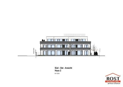 Süd-Ost Ansicht Haus 2