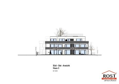 Süd-Ost Ansicht Haus 3